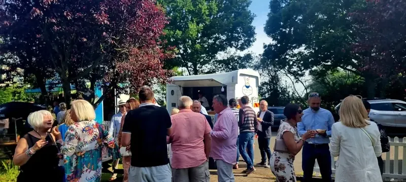 Our horse-box food van at a garden party
