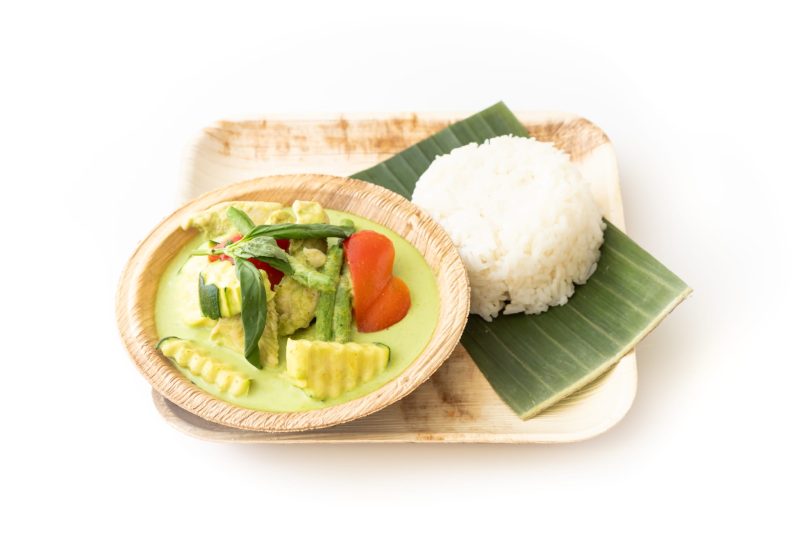 Thai green curry with jasmine rice